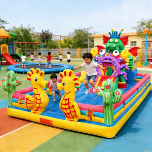 Tobogán Inflable Comercial Grande de PVC con Diseño de Dibujos Animados, <span class=keywords><strong>Castillo</strong></span> Inflable Popular con Temática del Mundo Marino para Niños, Juego al Aire Libre - Product Image 1