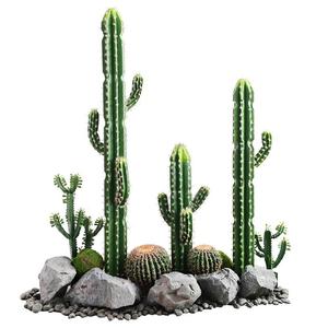 Plante Artificielle Jungle, Plantes Décoratives au Toucher Réel, Verdure pour Jardin Extérieur et Serres, Boule de Cactus Artificielle - Product Image 6