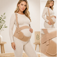 Nouvelle ceinture de soutien de grossesse pour femmes enceintes, bande de maintien abdominale légère en maille avec bretelles réglables