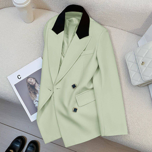 Nuevo Traje de Mujer de Primera Calidad, Estilo Casual, con Parches de Color, Doble Botonadura, a la Moda - Product Image 2