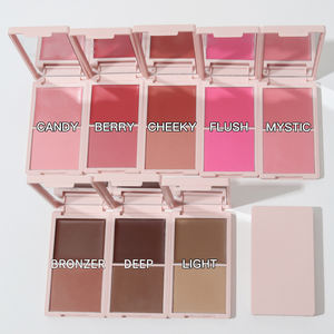 Palette de fards à paupières, crème et poudre, Contour et fard à joues, marque privée, maquillage à Pigment élevé, Oem, offre spéciale, 2 <span class=keywords><strong>couleurs</strong></span> - Product Image 6