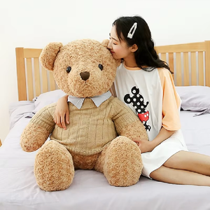 Ours en peluche avec fleurs préservées, ours en bouquet, ours en peluche avec <span class=keywords><strong>pull</strong></span>, ours en peluche adapté à la décoration intérieure et aux cadeaux de fêtes - Product Image 5