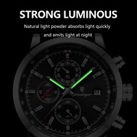Montre Poedagar 932 pour homme, bracelet en cuir de luxe, lumineuse, étanche, quartz, chronographe, montre homme, montre homme