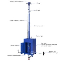 Torre de Cámara de Vigilancia CCTV para Obras de Construcción en Exteriores, Cámara de Red Telescópica, Monitoreo de Seguridad