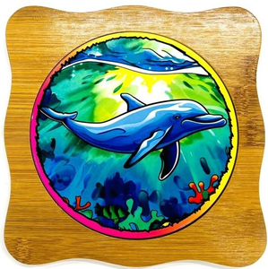 Personalized Bahamas Nassau Stylish <b>Table</b> <b>Protection</b> Travel Souvenir Fengyi Custom Dolphin Coasters - Product Image 3