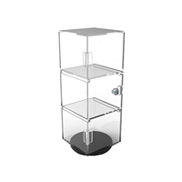 Acrylique Vitrine d'affichage De la Tour Tournant Acrylique Comptoir Vitrine Vitrine Acrylique Verre avec Base Rotative