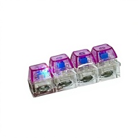 LED Erwachsenen-Fidget-Clicker Leuchtender Würfel Mechanischer Tasten-Clicker Stressabbau Geschenk für Neujahr