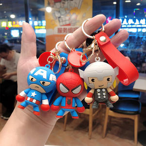 Porte-clés 3D dessin animé mignon <span class=keywords><strong>Ninja</strong></span> <span class=keywords><strong>Marvel</strong></span> Spider-Man Shin-chan poupée porte-clés Portable voiture sac pendentif petite cloche fille cadeau porte-clés - Product Image 1