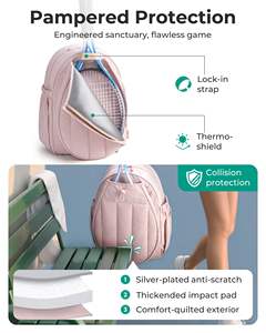 Ba lô thể thao tennis có ngăn đựng vợt bền chắc, chất liệu polyester, có lỗ thông hơi, ngăn đựng giày, nhãn hiệu riêng của nhà cung cấp ODM, số lượng đặt hàng tối thiểu nhỏ. - Product Image 3