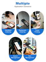 Terminal de point de vente mobile pour fabricants, système POS 6 pouces avec imprimante 58 mm, machine POS portable Android 14 pour restaurant