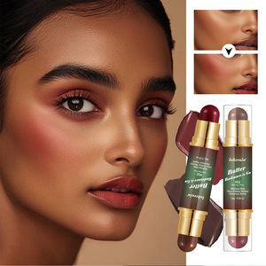 Lakerain Contour Blush Double Tête Multi-usages Effet Beurre Éclatant – Stick de Maquillage Hydratant pour Contour, Lèvres, Yeux et Joues - Product Image 1