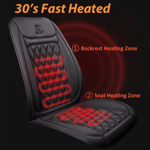 12-24V Sports Style PU Leather <b>Quilted</b> Car Seat Cover 30' Fast Heating 25W Heated Seat <b>Protector</b> Fast Car Seat Heater - Product Image 4