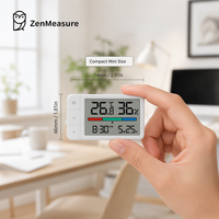 Termómetro Higrómetro Inteligente ZenMeasure con Detección del Clima en Tiempo Real y Pantalla LCD