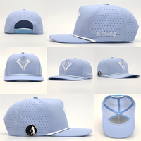 Gorra de Golf de Alta Calidad con Logotipo Bordado en 3D de 5 Paneles, Impermeable, con Orificios Cortados con Láser, Gorras Deportivas de Béisbol Perforadas, Gorras Personalizadas con Cuerda
