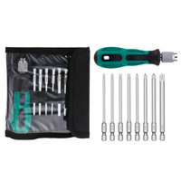 Jeu de tournevis Phillips multifonctionnel 9 pièces OEM DIY avec embouts interchangeables, pointe magnétique et poignée antidérapante en plastique