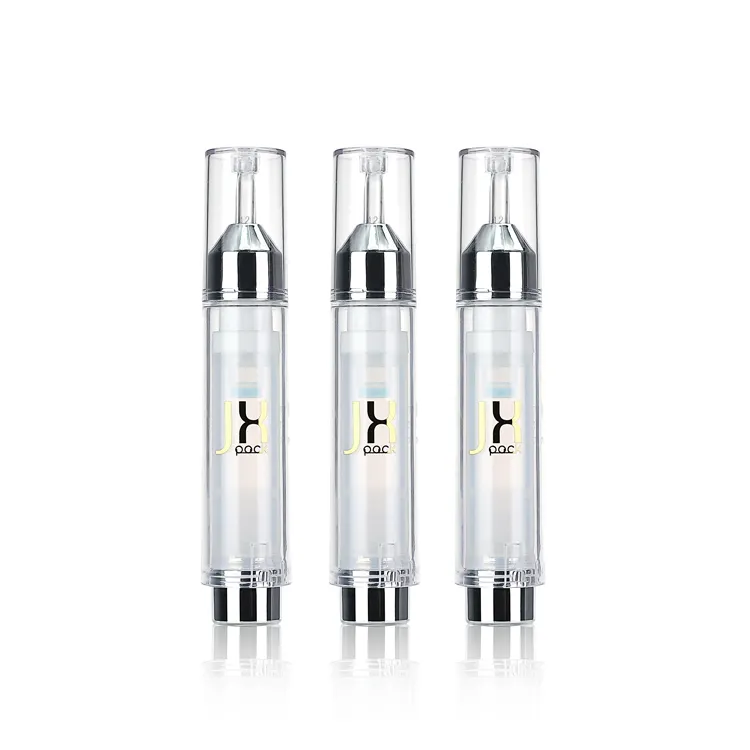 Oem 5 10 15 20 Ml Custom Clear Airless Hyaluronzuur Fles Cosmetische Oogcrème Serum Spuit Fles Container