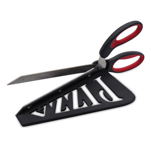 Stainless Steel Pizza <b>Scissors</b> Black And Red Straight Head Home <b>Kitchen</b> Multi Purpose Dough Cutting <b>Scissors</b> - Product Image 2