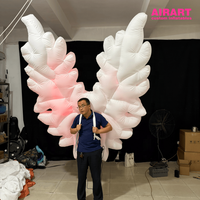 Ailes d'ange gonflables portables avec lumière LED, tissu Oxford 420D, marionnette à ailes gonflables pour défilé et spectacle sur scène