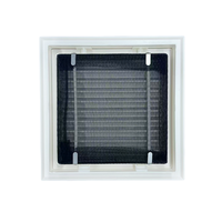 Grille d'aération double à lamelles en ABS, grille de retour d'air simple à lamelles avec charnière et grille métallique pour climatisation centralisée