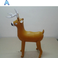Mignon conception réaliste PVC air coup gonflable 3D dessin animé cerf renne chien chiot loup cheval mouton chèvre cheval vache modèle jouet