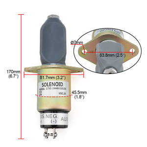 Vanne solénoïde 1751-24A6U1B1S5 24 VDC pour interrupteur d'arrêt Cummins Kubota - Product Image 2