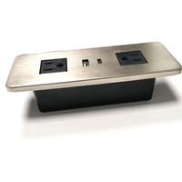 Enchufes y Tomas de Corriente Personalizables con Logotipo Estándar de EE. UU., Dorados y Plateados, 2 Tomas de CA, 2 Puertos USB-A, 2 Puertos Tipo-C, 10A, Retardantes de Llama, PC ETL para