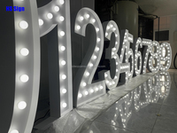 Hongsen Vente en gros de lettres et chiffres lumineux LED, lettres de marquee, décoration de mariage, grands chiffres de marquee 3ft 4ft 5ft