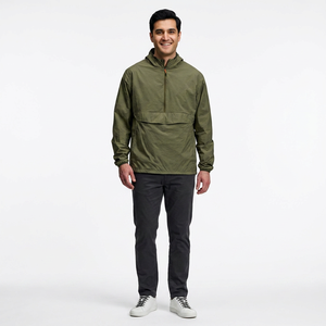 Chaqueta de exterior de alta calidad para hombre, anorak de nailon con media cremallera personalizado, cortavientos para hombre, chaqueta de lluvia impermeable, chaqueta de nieve - Product Image 1