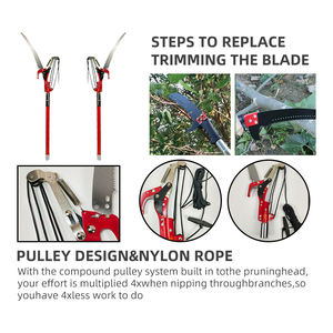 Extensível Altura 8.24M Fabricantes 27Ft Longo 27 Pés Árvore Pólo Pruner Manual Ramos Aparador Saw Set - Product Image 3
