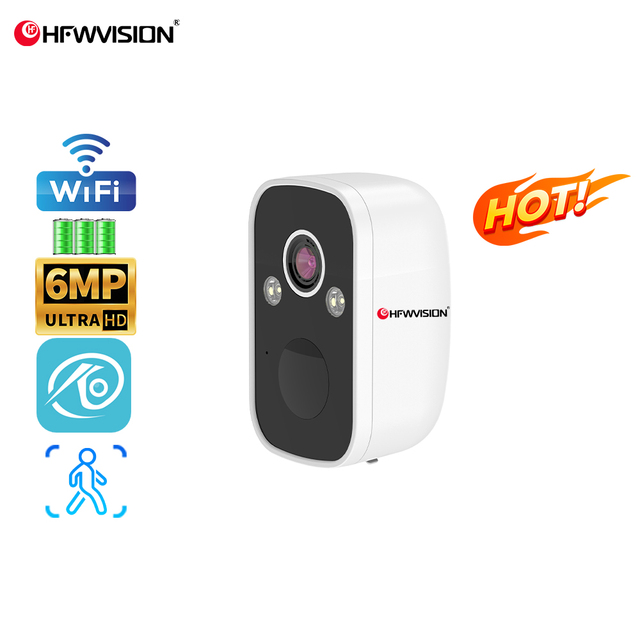 3MP Battery Powered WiFi Security Camera 5000mAh CCTV Camera with PIR Detection Two-Way Audio Cloud Storage Remote Wake-Up