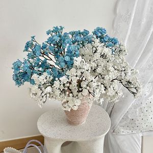 Fleurs artificielles de gypsophile blanches et bleues en soie, haute simulation, pour décoration de mariage, de maison et accessoires de photographie - Product Image 4