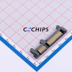 SATA-001-M22S1BY-B Hard Drive Connector (SAS/SATA/M.2) SMD Connector SATA Male 22P Clamp Plate - Product Image 1