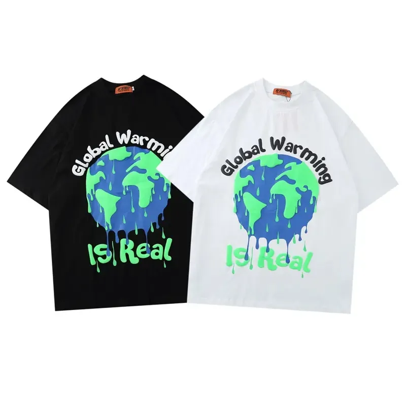 Manufacture price outdoor wholesale men custom 100% cotton 3d puff print t shirt