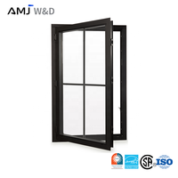 Fenêtres à battants en verre double vitrage pour villas, verre transparent, noir, blanc, gris, taille personnalisée, fenêtres à battants de style chinois