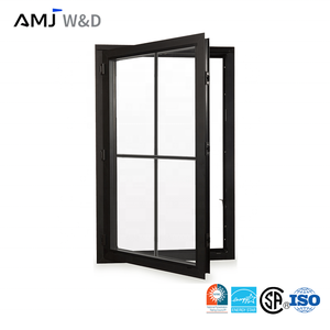 Fenêtres à battants en verre double vitrage pour villas, verre transparent, noir, <span class=keywords><strong>blanc</strong></span>, gris, taille personnalisée, fenêtres à battants de style chinois - Product Image 1