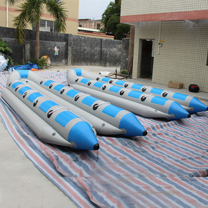 Barco de juguete inflable de agua barato 5 personas 8 personas o 12 personas portátil 0,9mm Lona de PVC deportes acuáticos bote de plátano inflable - Product Image 5