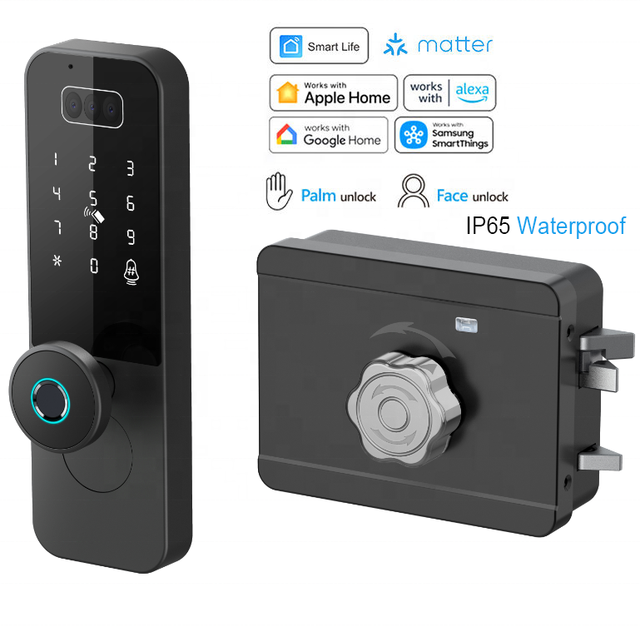 Hot Selling Matter NFC Smart Digital Lock WiFi Aluminum Door Key Intelligent Fingerprint Keypad Deadbolt Smart Lock