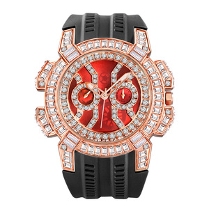 Men's European and American Fashion Personality Diamond Large Dial Quartz Watch for Man Silicone Big Dial <b>Clocks</b> - Product Image 4