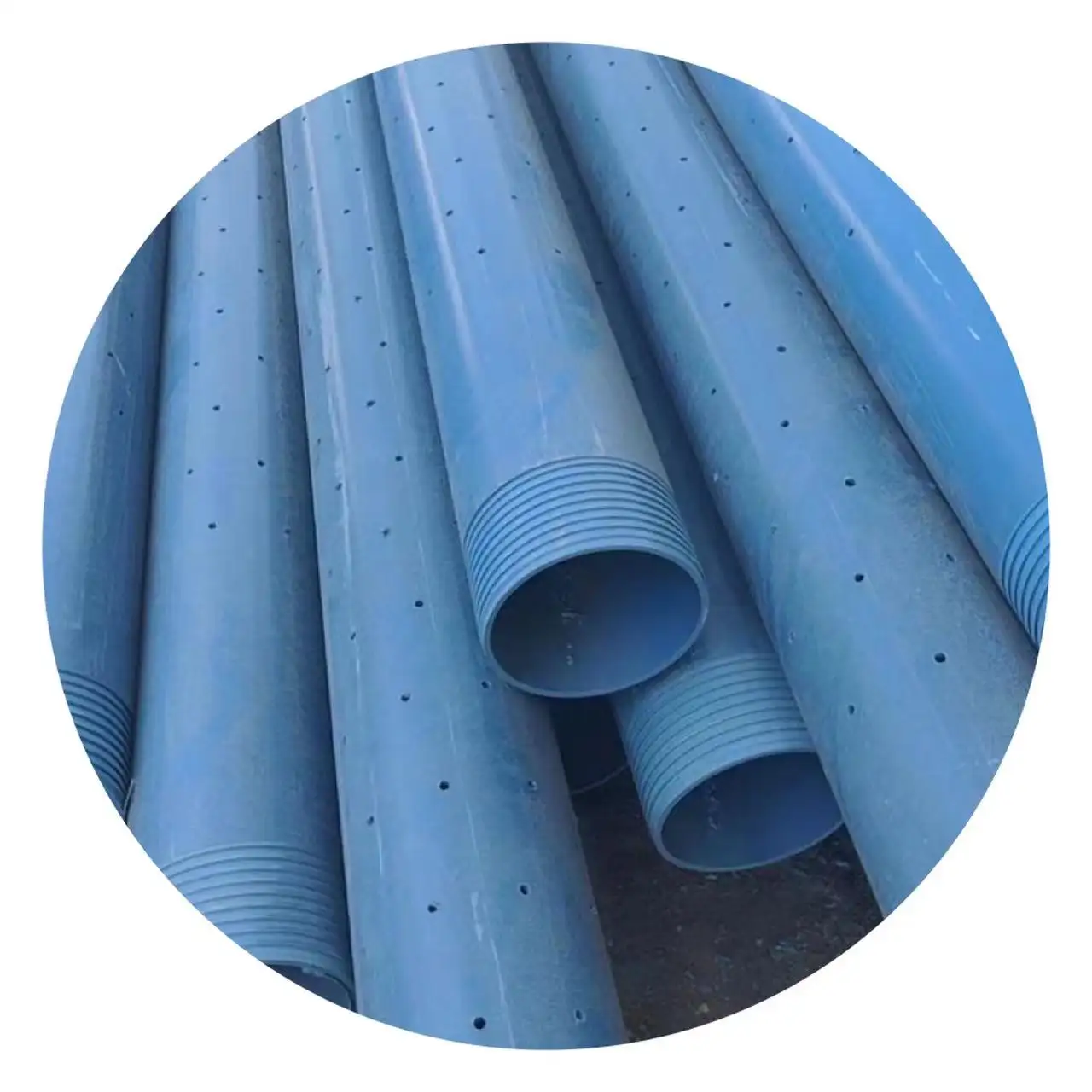 Tubo de filtro de PVC Tubo de pozo de carcasa de PVC con características de fácil instalación
