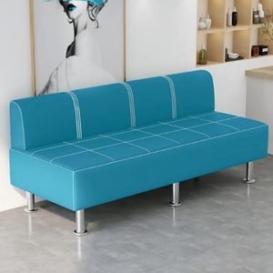 Fauteuil d'attente moderne en cuir pour salon de coiffure, hôtel, appartement - Chaise de réception et de coiffure pour bureau - Product Image 4