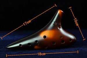 Ocarina de Cerámica de 12 Orificios, Color Ámbar Ahumado, Instrumento de Viento Tradicional para Principiantes, Enseñanza y Actuaciones, Venta al Por Mayor - Product Image 6