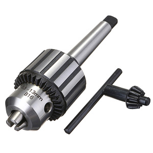 Portabrocas de 3 mordazas de acero MT2 de 0.5-13mm para mini torno con llave - Product Image 2