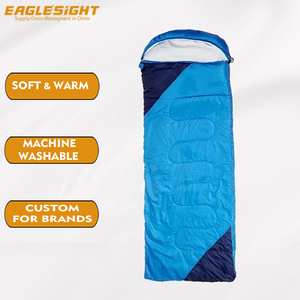 Saco <span class=keywords><strong>de</strong></span> <span class=keywords><strong>Dormir</strong></span> Extra Grande y Ancho con Capucha, Resistente al Viento, Conectable, para Acampar y Viajar al Aire <span class=keywords><strong>Libre</strong></span> - Product Image 1