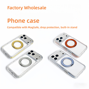 เคสไอโฟน 17 โปรพร้อมขาตั้ง 360 °   เคสใสป้องกันแบบหมุนได้ ใช้ร่วมกับเคสแม่เหล็กสำหรับโทรศัพท์ Apple 16pm - Product Image 1
