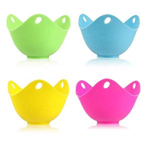 Gobelets pour pocher les œufs, en Silicone, avec supports à anneau intégré, pour la <span class=keywords><strong>cuisson</strong></span> <span class=keywords><strong>au</strong></span> <span class=keywords><strong>micro</strong></span>-ondes ou <span class=keywords><strong>au</strong></span> Stovetop, 2 pièces - Product Image 1