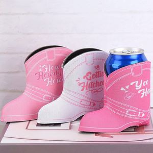 Neoprene Boots Shape Beer Can Cooler Bag Slim Sublimation Cowboy Shoe Holder - Product Image 2