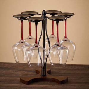 Porte-vin moderne en fer avec support pour 5 verres à pied, design rectangulaire, pour décoration de fête - Product Image 2