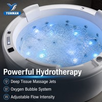 Bain à remous portable rond en acrylique de haute qualité, 3 places, 12 jets, pour intérieur et extérieur