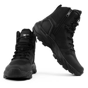 B501 بسعر الجملة أحذية مصنوعة حسب الطلب عالية الجودة نعل مطاطي مقوى سوداء مضادة للانزلاق أحذية تدريب خارجية - Product Image 3