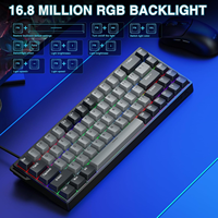 Clavier de jeu AULA WIN68HE Pro Max à interrupteurs magnétiques, taux de polling 8K, précision 0,01 mm, Snap Tap, SOCD Rapid Trigger, rétroéclairage RGB, 68%